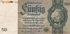 GERMANIA 50 reichmark 1933 VF+!!! foto