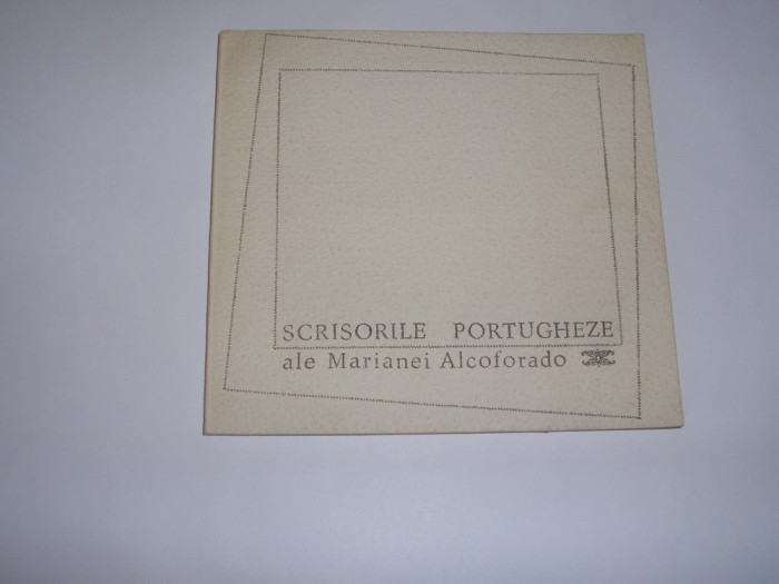 SCRISORILE PORTUGHEZE ALE MARIANEI ALCOFORADO, RF