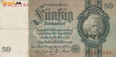 GERMANIA 50 reichmark 1933 VF+!!! foto