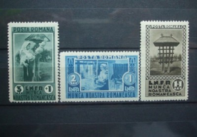 Romania 1934 - MUNCA NOASTRA ROMANEASCA, serie nestampilata, N13/B23 foto