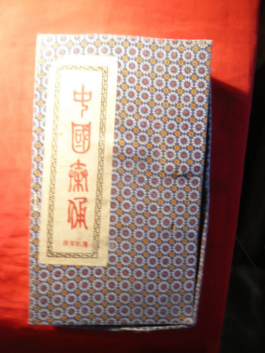 Cutie pt. Statuete chinezesti dinastia Qin ,carton cu panza, 22x13x4 cm