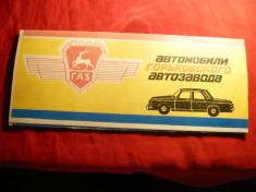 GAZ (Gorkovsky Avtomobilny Zavod) -Etui pt. set insigne Rusia Automobil ,1982 foto