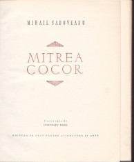 MIHAIL SADOVEANU - MITREA COCOR ( ILUSTRATII DE CORNELIU BABA ) foto