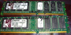 kit 2GB DDR1 400 kingston pc3200 DDR 2 x 1GB DDR Ram desktop computer kingston - pret pt 2 bucati foto
