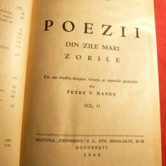 St.O.Iosif - Poezii-Din Zile Mari - Zorile -Studiu P.Hanes ,vol.II -Ed. 1944