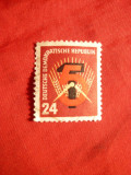 Serie -Planul Cincinal 1951 , 24 Pf. DDR ,1 val. stamp.
