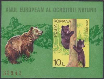 1980 - ANUL EUROPEAN AL OCROTIRII NATURII - COLITA NEDANTELATA &amp;quot;URSOAICA&amp;quot; MNH foto