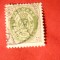 Timbru 25 ore 1875 Danemarca verde si gri , stamp. ,dant. 12 1/2