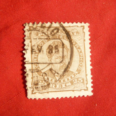 Timbru 25 Reis 1882 sepia Portugalia ,stamp.