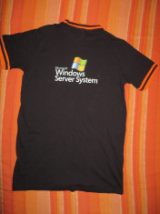 Tricou negru MICROSOFT Windows Server System marimea M foto