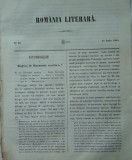 Revista Romania literara ; Director Vasile Alecsandri , nr. 22 , 1855