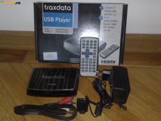 Media Player mediaplayer TRAXDATA TV HDMI RCA USB - complet (telecomanda, sursa, conectica) - cadou stick 8Gb - Transport Gratis foto