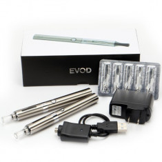 Tigari Electronice EVOD KIT 2 TIGARI CADOU PENAR +10 ml- CLEROMIZOR SERVISABIL foto