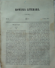 Revista Romania literara ; Director Alecsandri , nr. 21 , 1855 ,texte Alecsandri foto