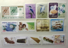 Papua Noua Guinee-diverse timbre nestampilate foto