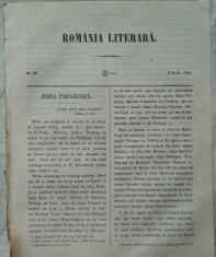 Revista Romania literara ; Director Vasile Alecsandri , nr. 26 , 1855