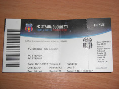 Bilet Meci Fotbal STEAUA - CS SEVERIN, 18.11.2012, Campionat foto