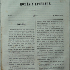 Revista Romania literara ; Director Vasile Alecsandri , nr. 33 , Iasi , 1855