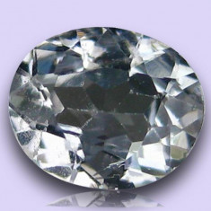 SAFIR NATURAL ALB-INCOLOR SUPERB 0,54 ct. netratat !-bun inlocuitor pt. DIAMANT foto