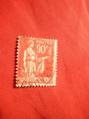 Timbru 0,90 fr. rosu 1932 , Franta , stampilat
