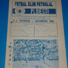 Program meci fotbal PETROLUL Ploiesti - AUTOBUZUL Bucuresti 21.06.1981