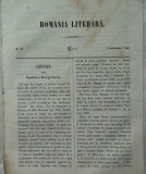 Revista Romania literara ; Director Vasile Alecsandri , nr. 34 , Iasi , 1855