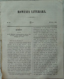 Revista Romania literara ; Director Vasile Alecsandri , nr. 27 , Iasi , 1855