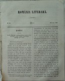 Revista Romania literara ; Director Vasile Alecsandri , nr. 27 , Iasi , 1855