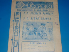 Program meci fotbal PETROLUL Ploiesti - FC BIHOR Oradea mai 1990 foto