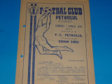 Program meci fotbal PETROLUL Ploiesti - SOIMII Sibiu 01.04.1979