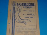 Program meci fotbal PETROLUL Ploiesti - SOIMII Sibiu 01.04.1979