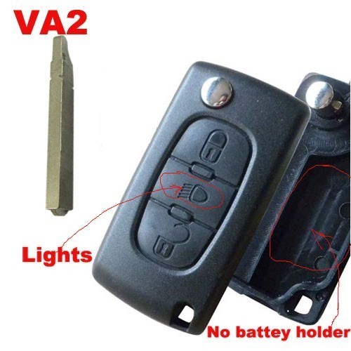 Carcasa Cheie BRICEAG CITROEN 3 BUTOANE cu LED foto mare Carcasa Cheie BRICEAG CITROEN 3 BUTOANE cu LED foto mare