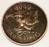 G5. ANGLIA MAREA BRITANIE FARTHING 1942, 2.8 g, Bronze, 20 mm, nr. 2 **, Europa