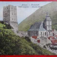 Carte postala - Brasov - Turn - circulata 1925