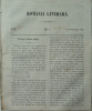 Revista Romania literara ; Director Vasile Alecsandri , nr.37 , Iasi , 1855