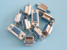 Mufa serial 9 pini tata - DB9 RS232 9 Pin Serial Female Plug Connector 9 Pin foto