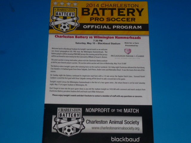 Program meci fotbal CHARLESTON BATTERY - WILMINGTON HAMMERHEADS 10.05.2014 ambele echipe din SUA