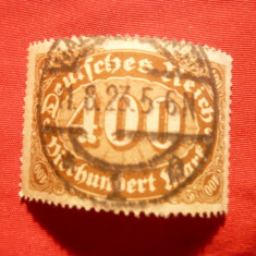 Timbru 400 Marci brun-galben 1922 Germania , stampilat