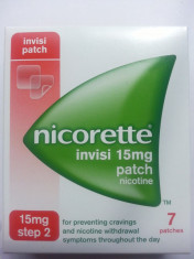 SUPER OFERTA! Plasturi Nicorette 15 mg Nicotina. Pasul 2.Cutie 7 bucati. foto