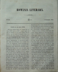 Revista Romania literara ; Director Vasile Alecsandri , nr. 43 , Iasi , 1855 , texte editia 1 de Alecsandri foto