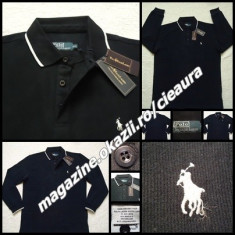 BLUZA 4XL BLEUMARIN BARBATEASCA FIRMA RALPH LAUREN made in ELVETIA TRICOU BARBATI XXXXL MANECA LUNGA GULER POLO 100% BUMBAC GROS IARNA COLECTIE NOUA foto