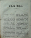Revista Romania literara ; Director Vasile Alecsandri , nr.36 , Iasi , 1855