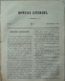 Revista Romania literara ; Director Vasile Alecsandri , nr.36 , Iasi , 1855