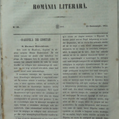 Revista Romania literara ; Director Vasile Alecsandri , nr.40 , Iasi , 1855