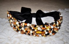 Brau dama elegant pentru rochie - negru auriu - handmade foto