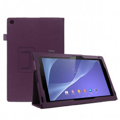 Husa tip stand ptr.Sony Xperia Tablet Z2 10.1&amp;quot; PURPLE+Folie protectie ecran+Touch pen GRATIS foto