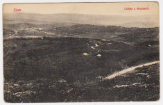 Zalau Zilah vedere a orasului de pe Meses ilustrata circulata in 1914 foto