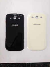 Capac Spate Samsung Galaxy S3 i9300 Alb Negru foto