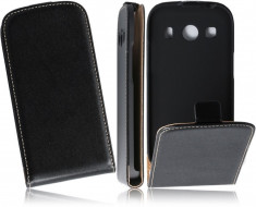 Husa Samsung Galaxy Ace 4 G357F Flip Case Slim Inchidere Magnetica Black foto