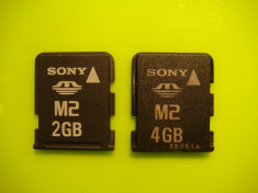 Card Memorie Sony M2 10 lei 1gb / Lot carduri memorie m2 - 1x4gb / 1x2gb foto